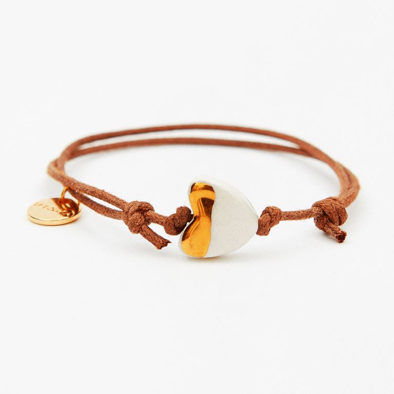 Pulsera corazón pequeño cordón