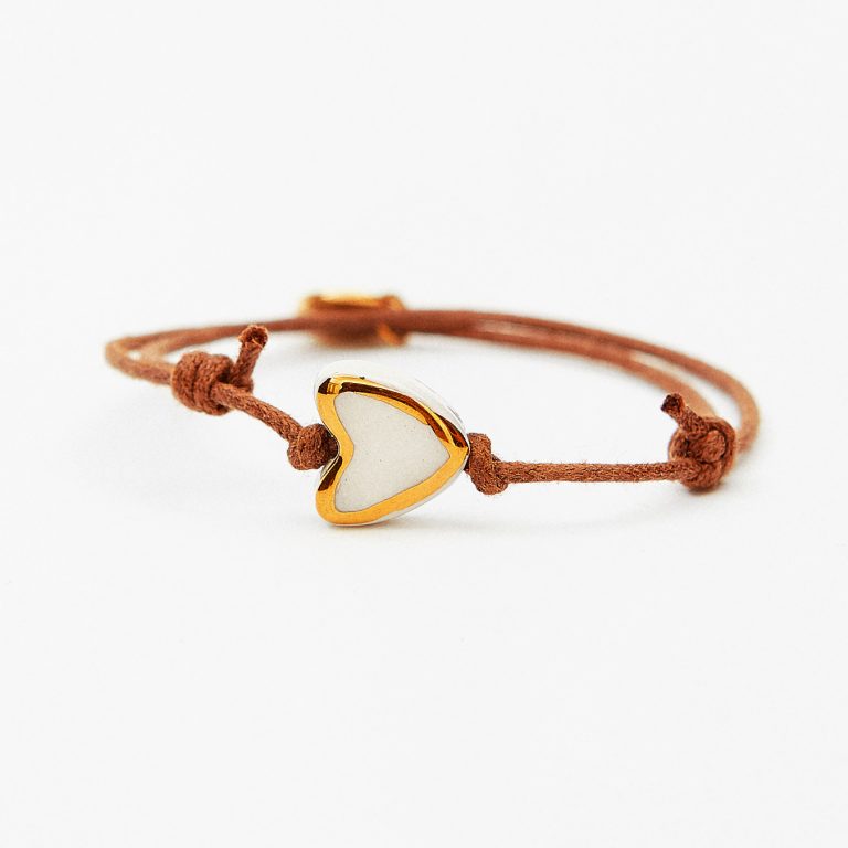 Pulsera corazón pequeño cordón