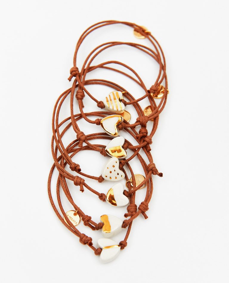 Pulsera corazón pequeño cordón