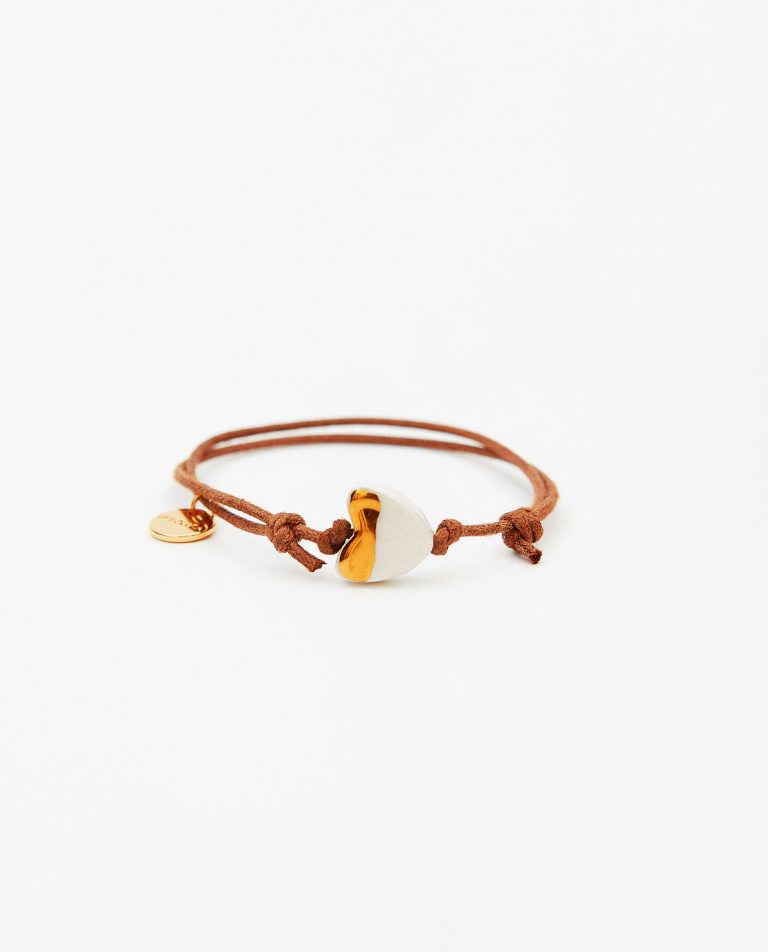 Pulsera corazón pequeño cordón
