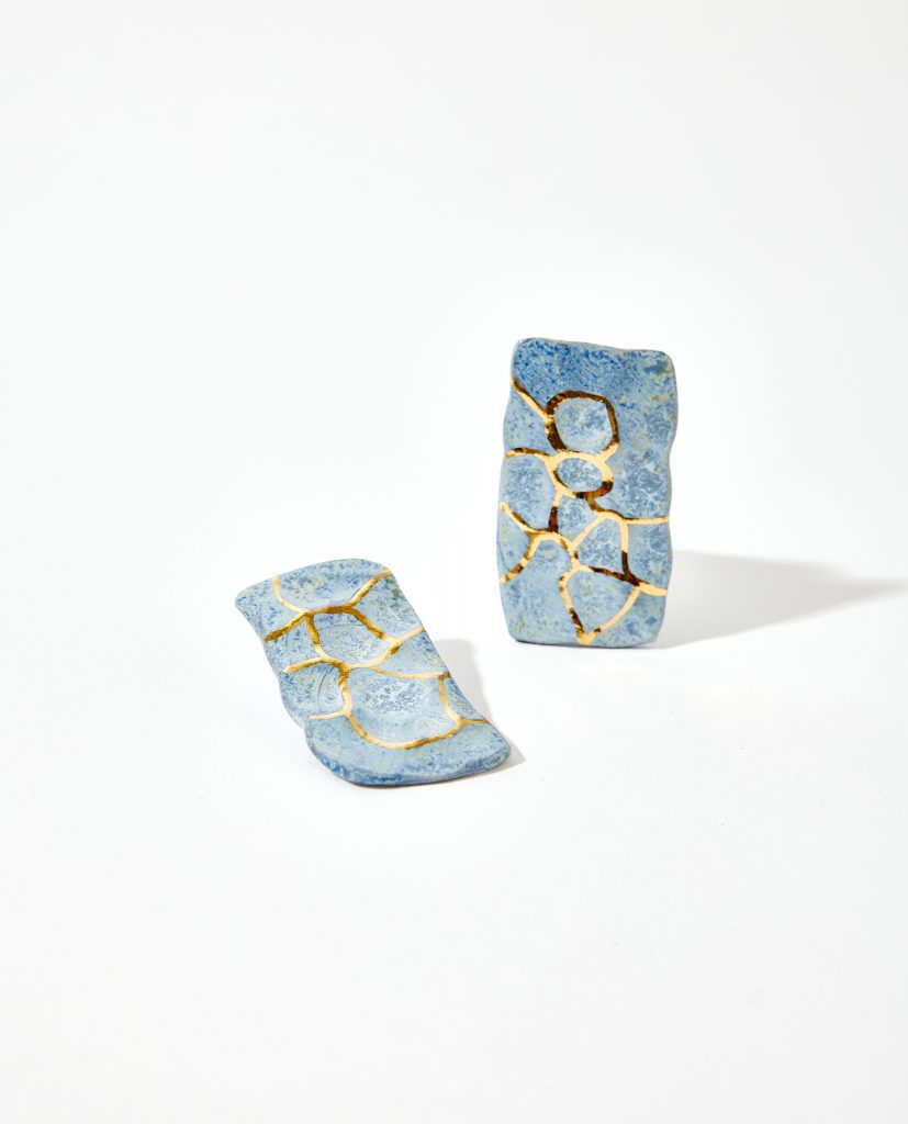 Detalle de Pendientes ABISAL azul de La Polaca