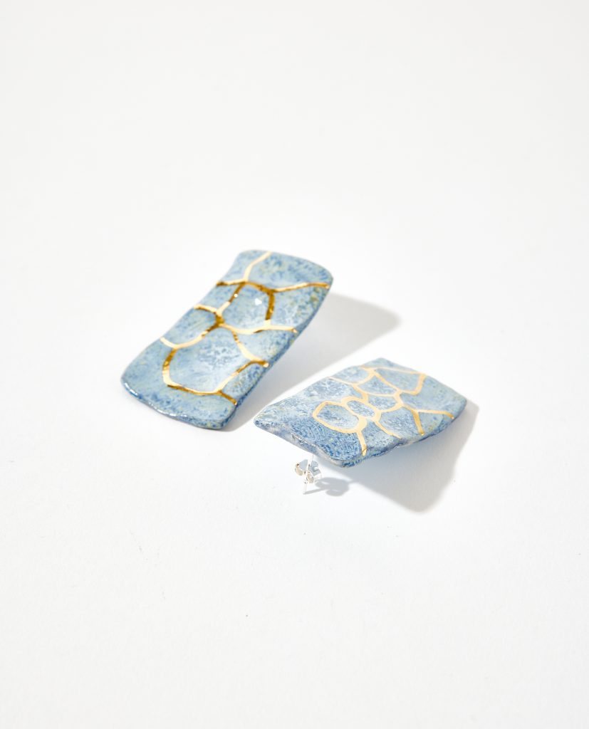 Detalle de Pendientes ABISAL azul de La Polaca