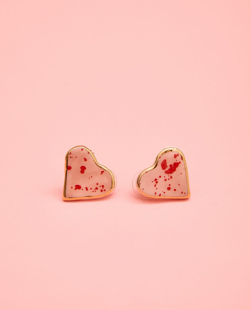PENDIENTES AMOR 3 de La Polaca, amor de cerámica hecha a mano