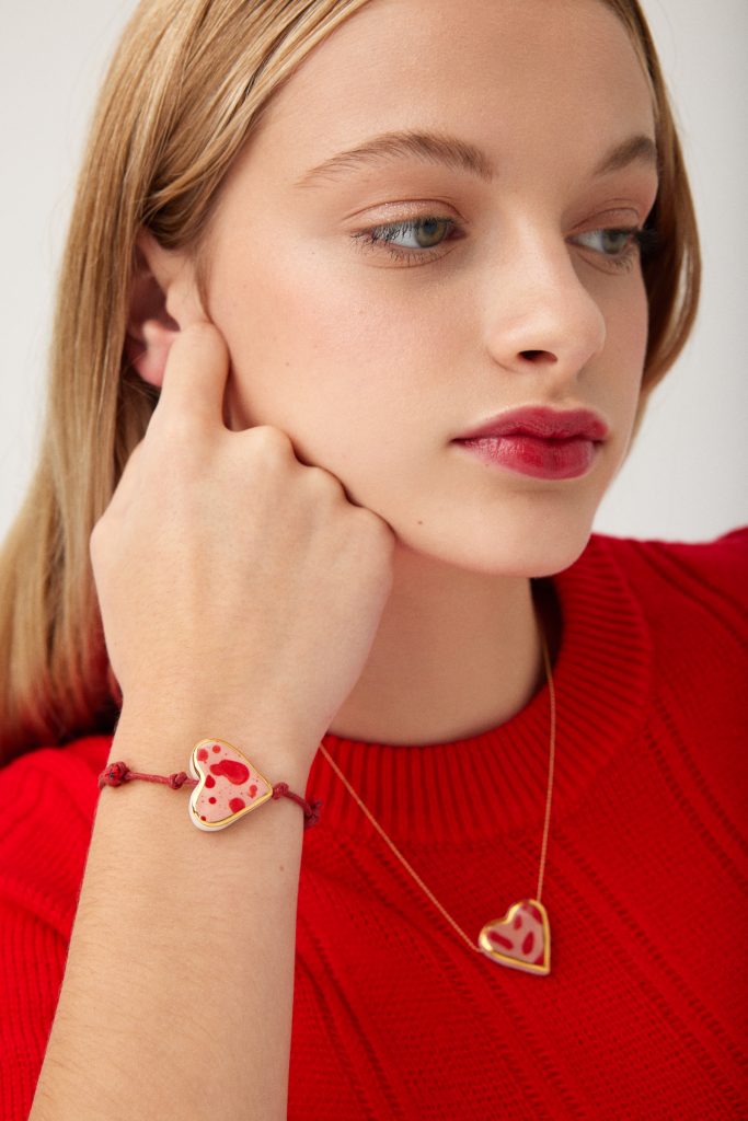 PULSERA AMOR ROSA 4 de La Polaca, amor de cerámica hecha a mano