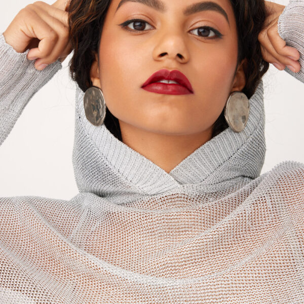 PENDIENTES ÓVALO LUNAR