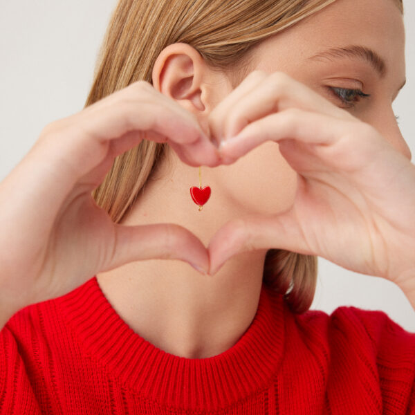 PENDIENTES ROJO AMOR
