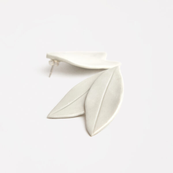 PENDIENTES DOBLE HOJA  PORCELANA