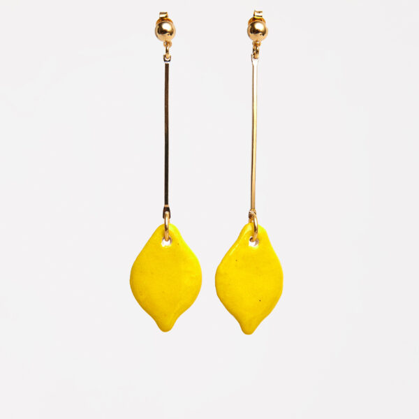 PENDIENTES LARGOS LIMÓN MESERO