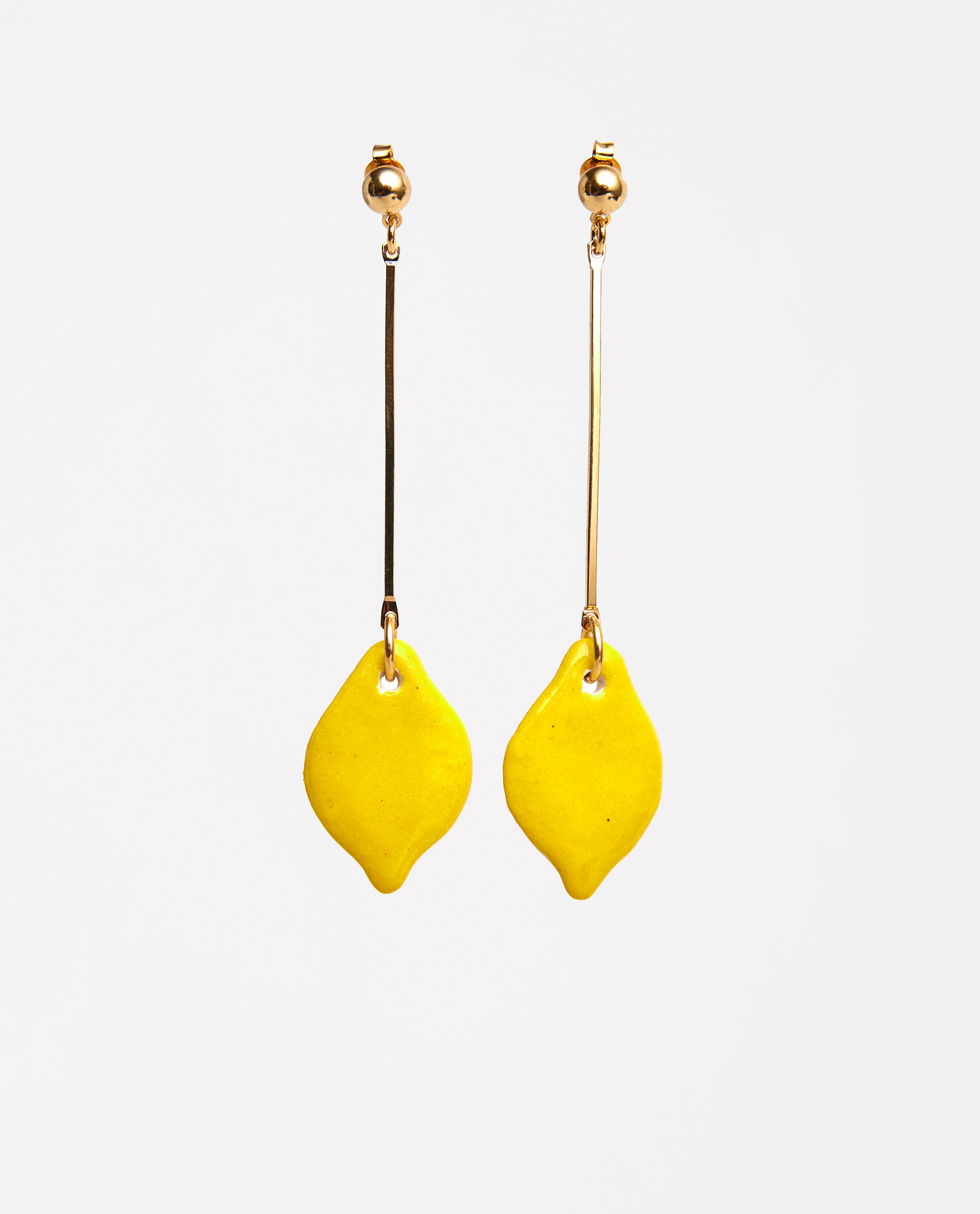 PENDIENTES LARGOS LIMÓN MESERO
