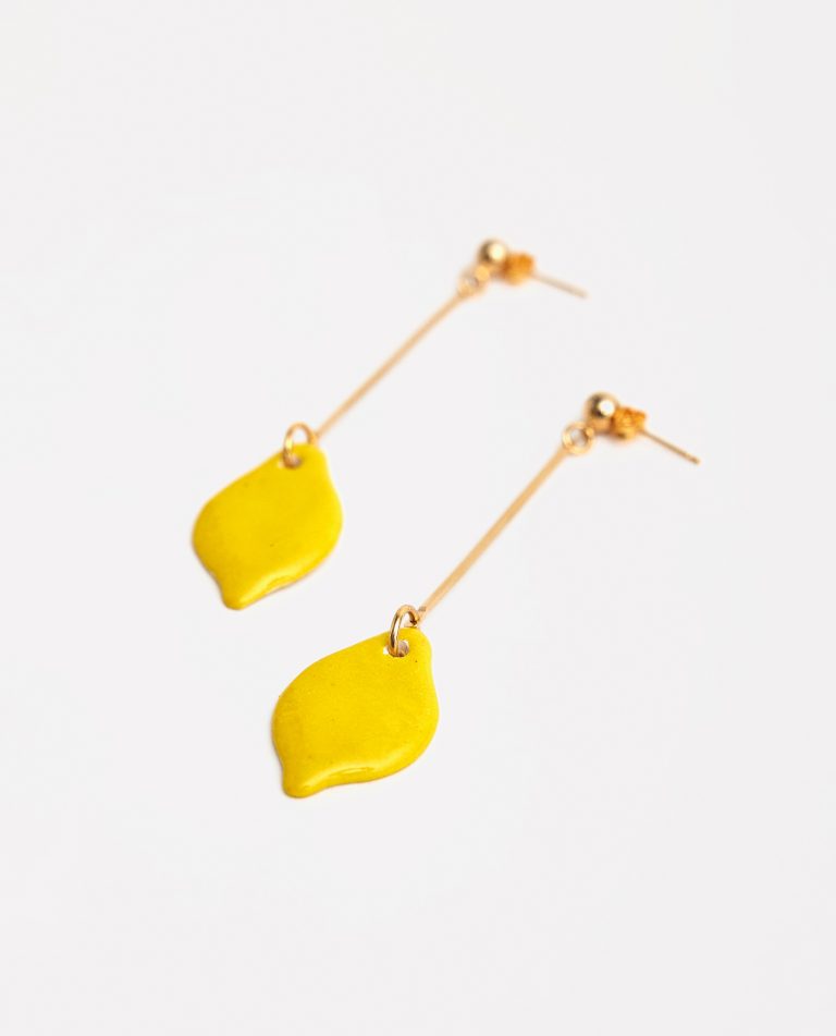 PENDIENTES LARGOS LIMÓN MESERO