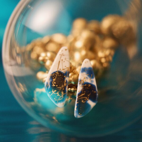 PENDIENTES RAYO AZUL