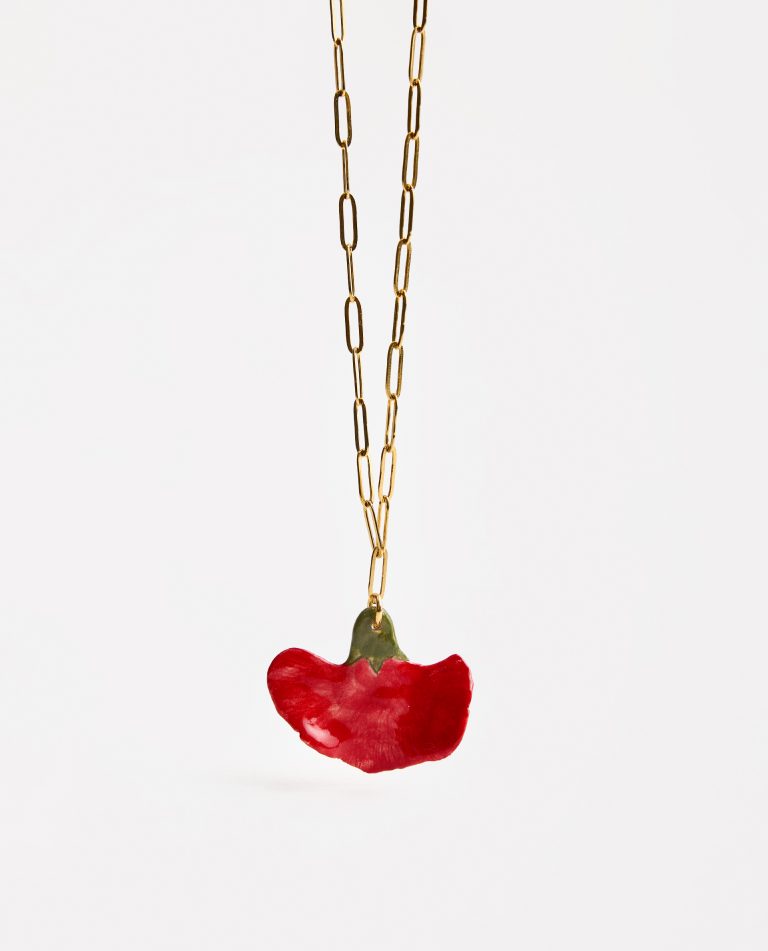 COLLAR CLAVEL ROJO