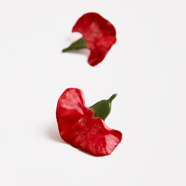 PENDIENTES CLAVEL ROJO OLÉ