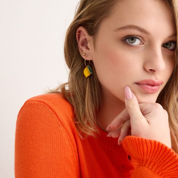 ARITOS GERBEL LIMÓN/HOJA