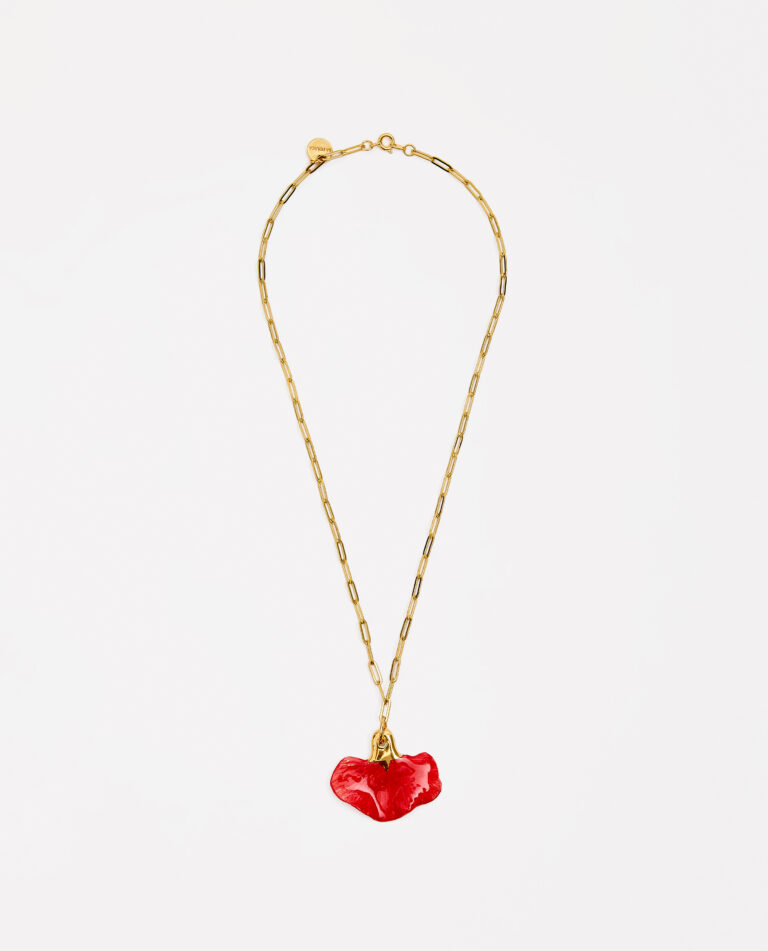 COLLAR CLAVEL ROJO & ORO