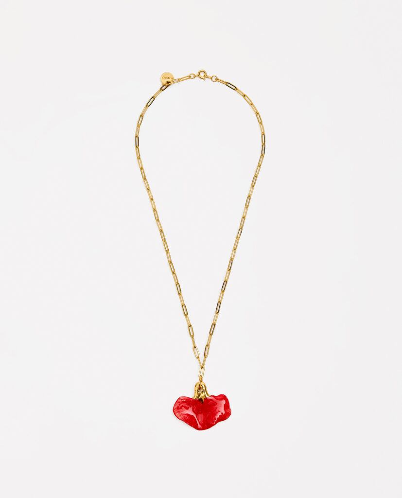 COLLAR CLAVEL ROJO & ORO