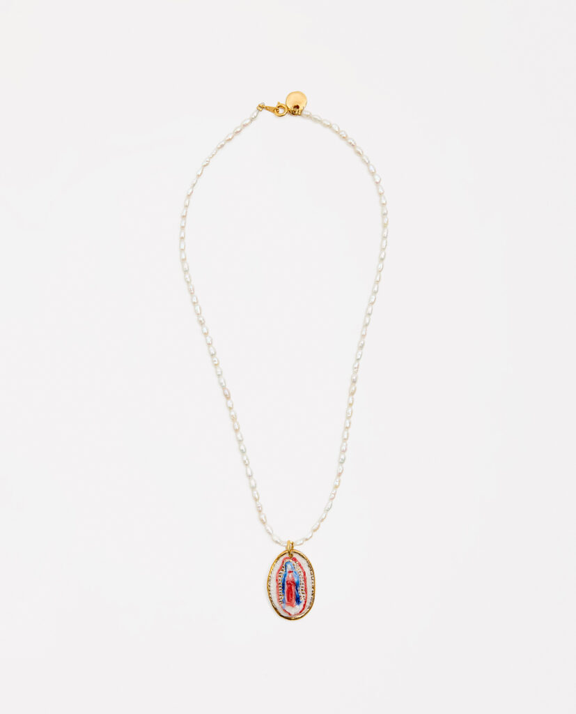 Detalle de COLLAR PERLAS GUADALUPE de La Polaca