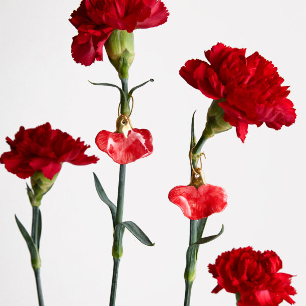 AROS CLAVEL ROJO & ORO