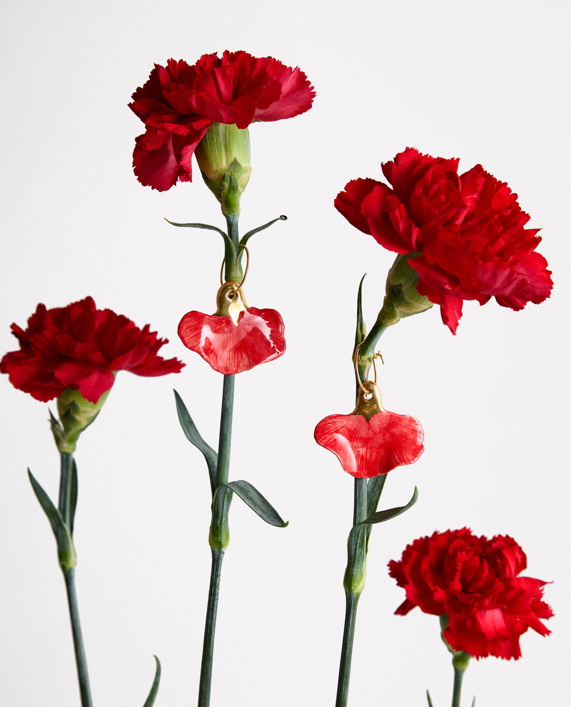 AROS CLAVEL ROJO & ORO